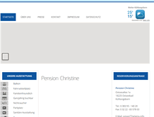 Tablet Screenshot of pensionchristine.de